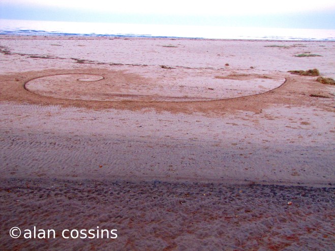 21 Fib sand spiral Golden waterm